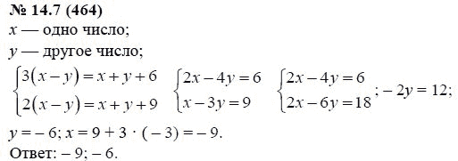 Ответ к задаче № 14.7 (464) - А.Г. Мордкович, гдз по алгебре 7 класс